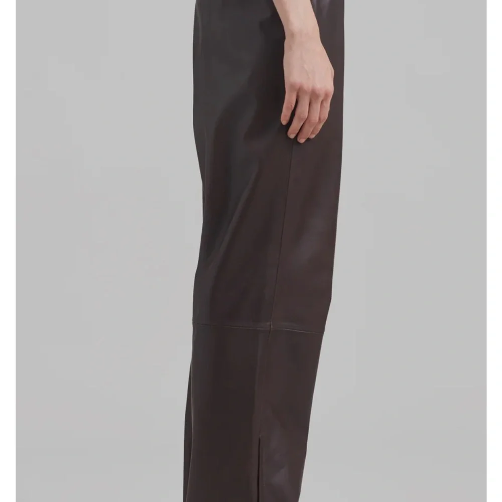 The Frankie Shop Kevin Leather Pants, Brown, NWT, Medium - Picture 3 of 16